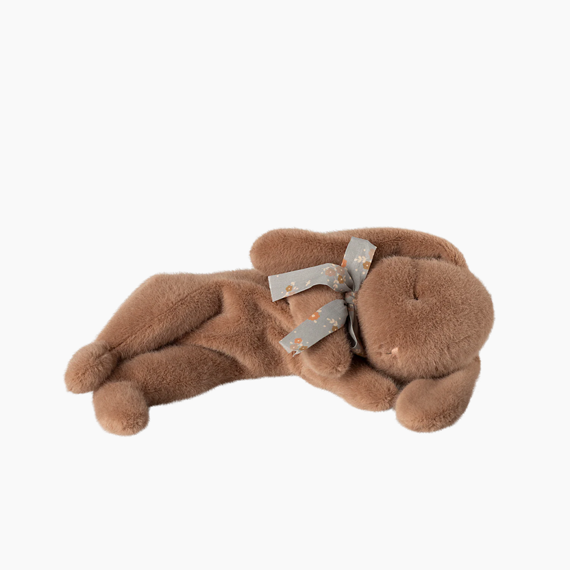 Sleeping Bunny Plush Small - Soft brown