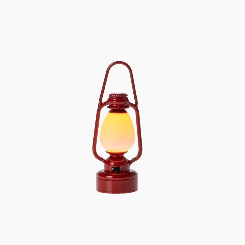 Vintage Lantern Mouse - Red