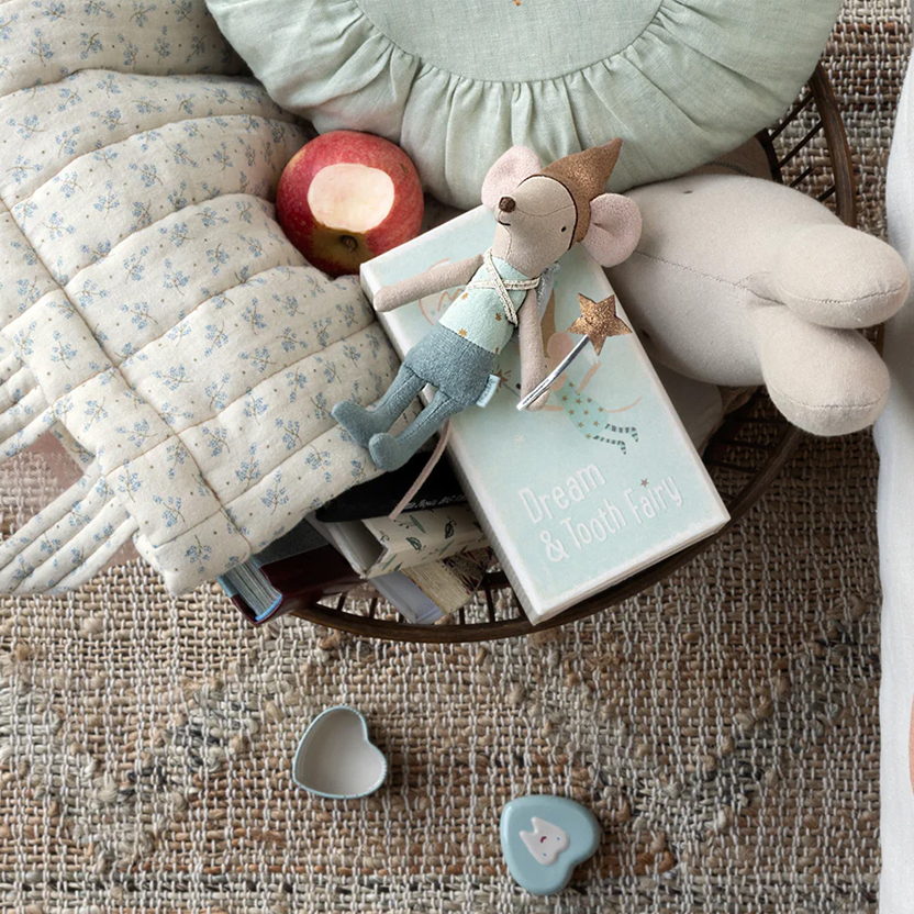 Tooth Fairy Mouse in Matchbox Blue