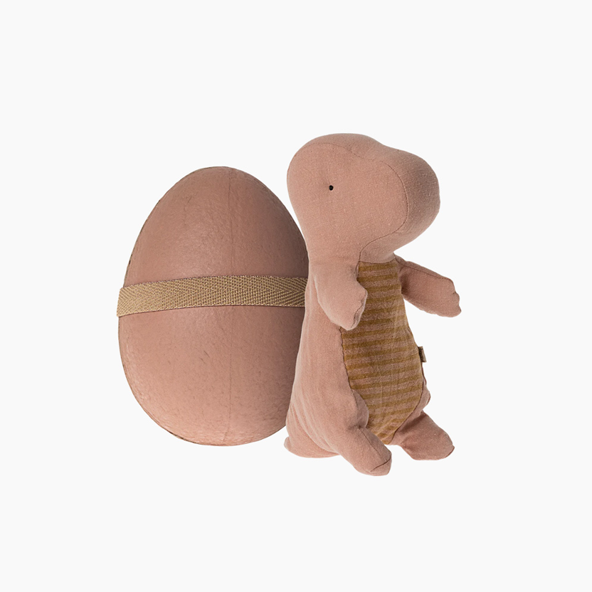 Gantosaurus in Egg Small  Old Rose