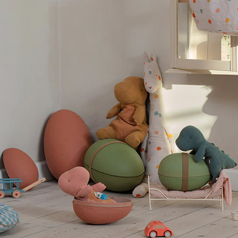 Gantosaurus in Egg Small  Old Rose