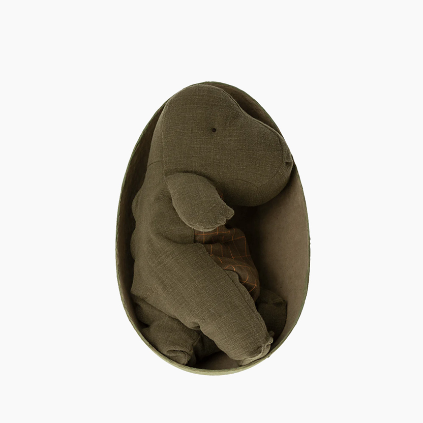 Gantosaurus in Egg Medium  Forrest Green