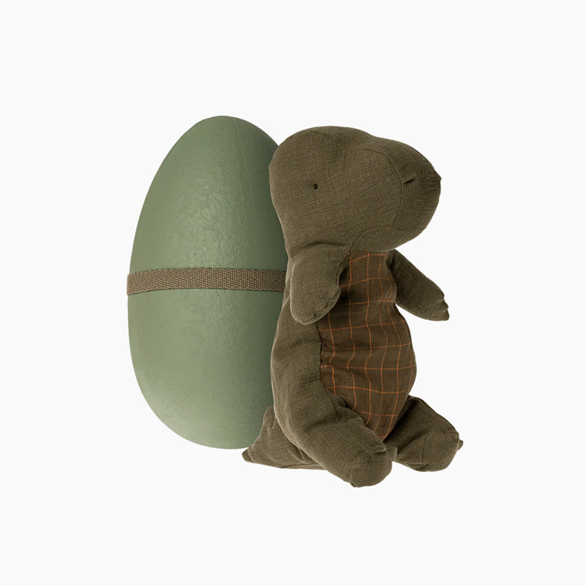 Gantosaurus in Egg Medium  Forrest Green