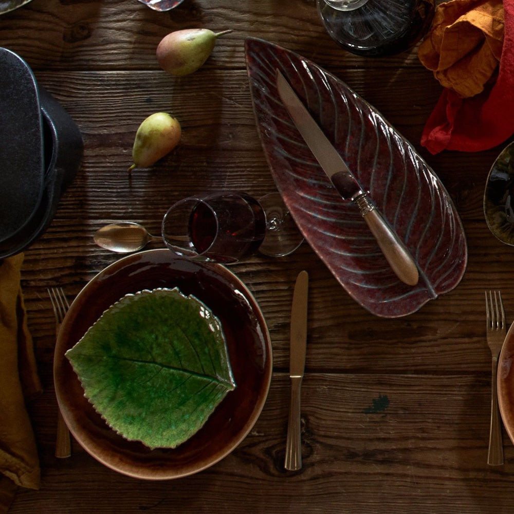 Prato Folha de Hortência